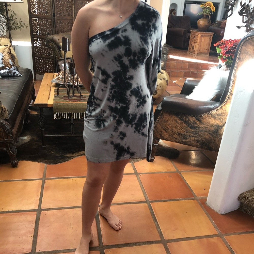 Nymphe Tie-Dye Jersey One Shoulder Dress